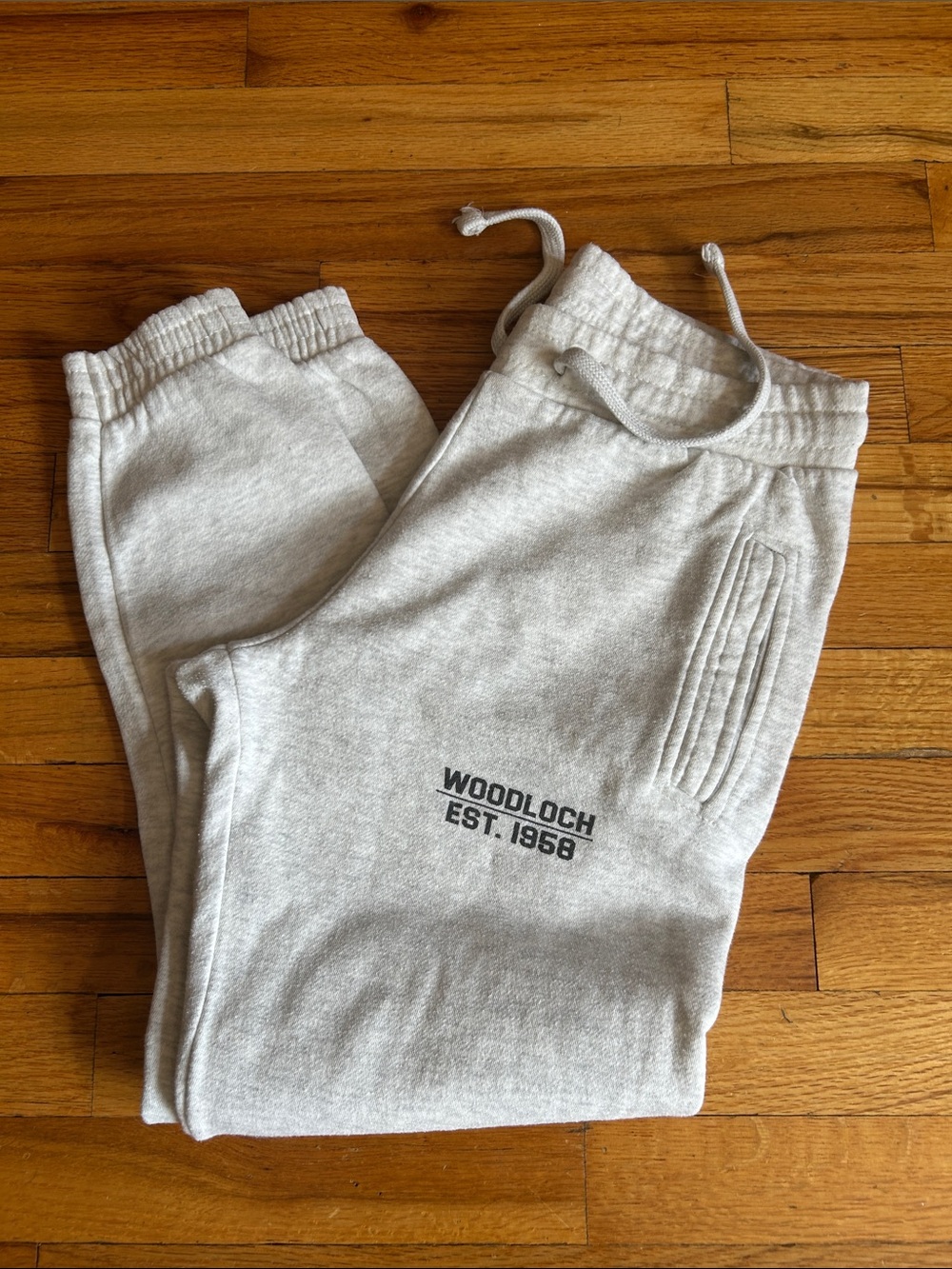 Women’s Vintage Fleece Grey “Woodloch” Sweatpants with Drawstring